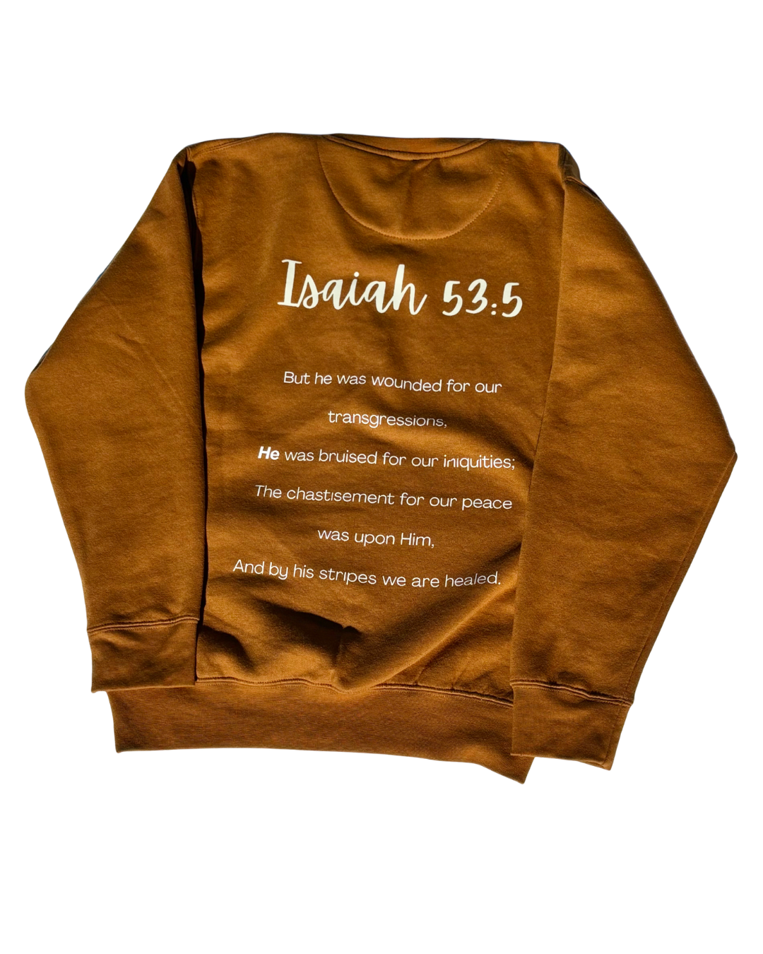 Healing with Jesus Crewneck Sweatshirt (Bronze)