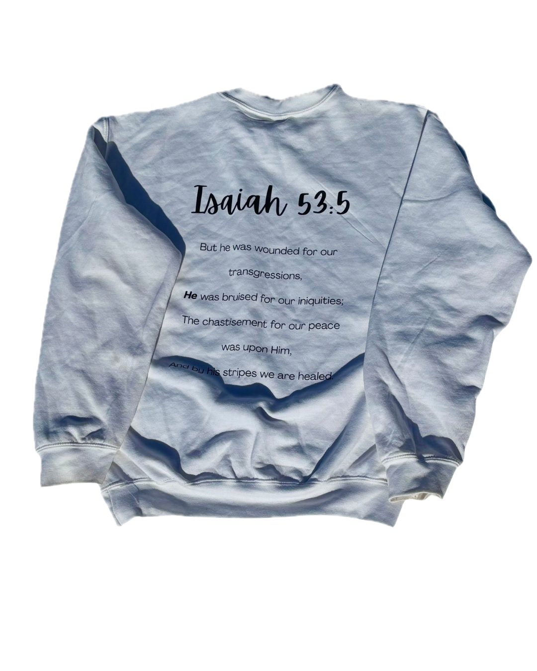 Healing with Jesus Crewneck Sweatshirt (White)