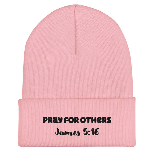 Pray for Others Beanie Pink/Black